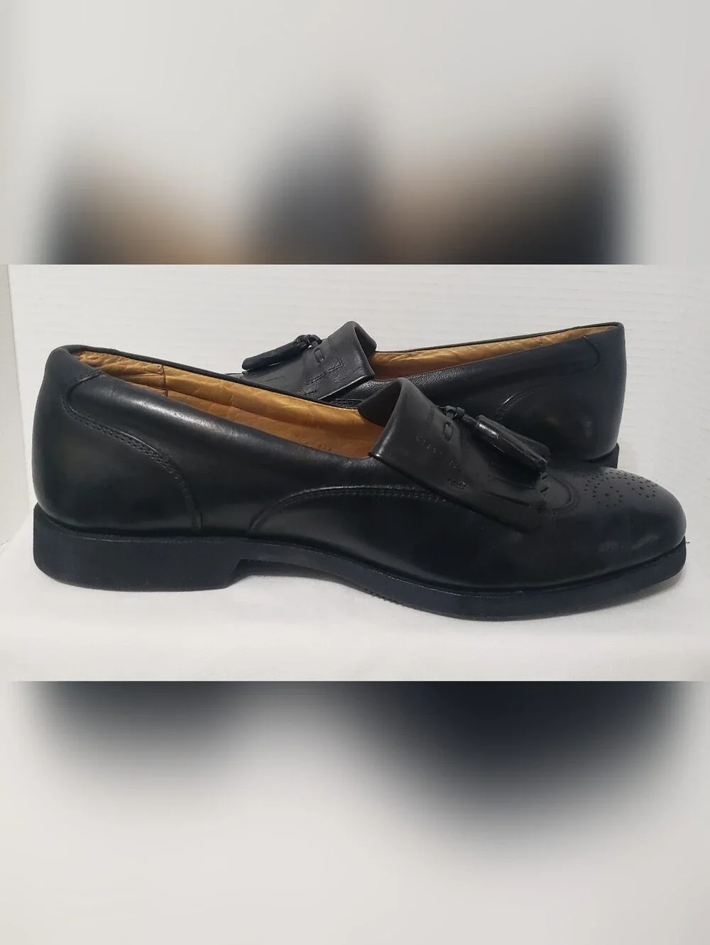 Sandro Moscoloni Men’s Black Tassle Loafer Shoes Size 10 M.